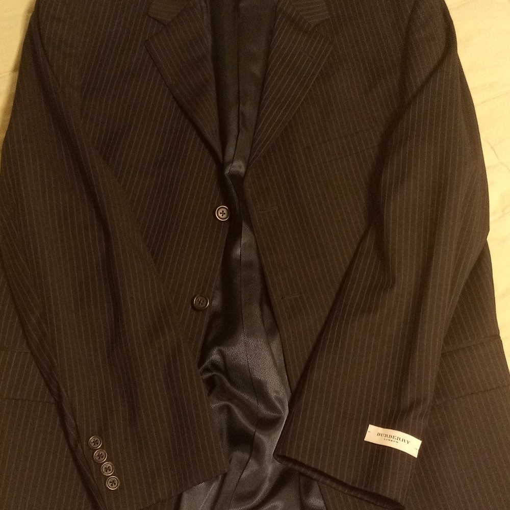 Burberry Pinstripe Suit Jacket
